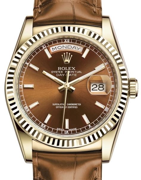 rolex day-date 36 leather strap|rolex day date president 36mm.